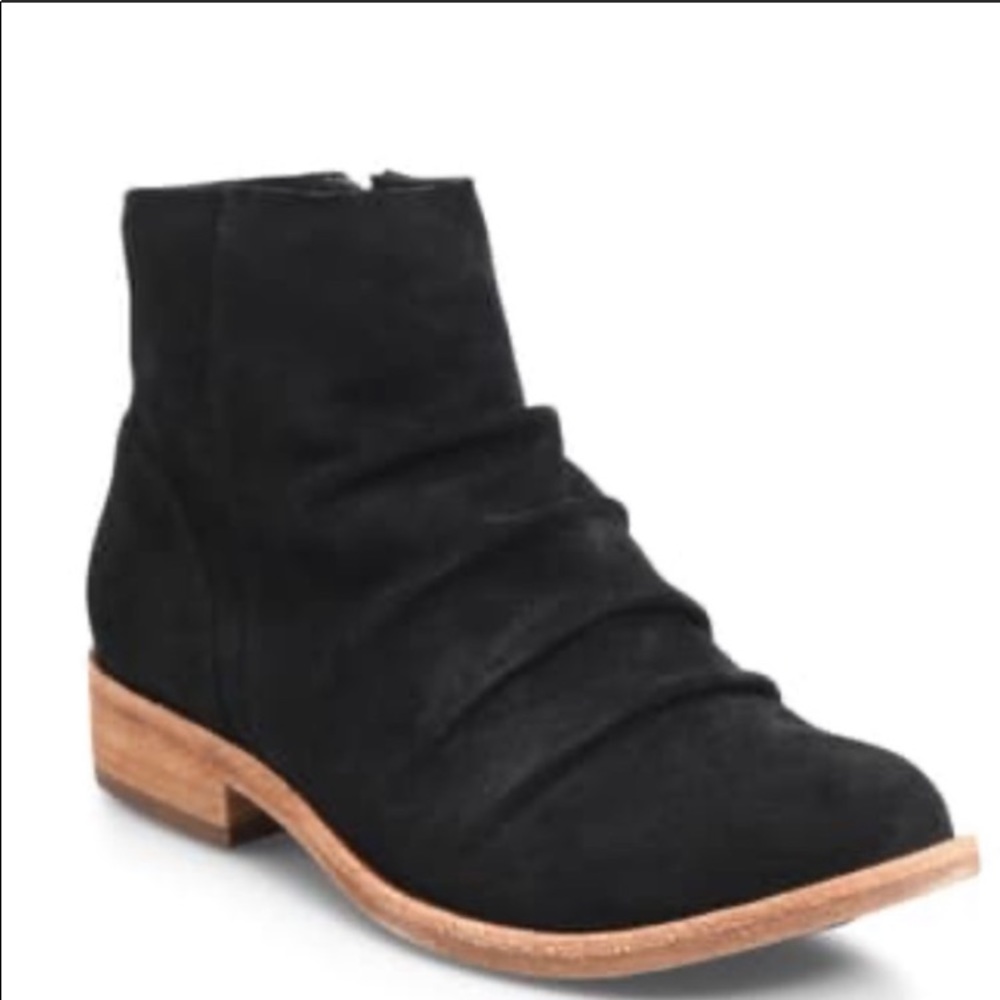 Kork-Ease Suede Giba Ruched Ankle Boots